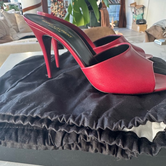 SAINT LAURENT 95mm Pumps Sz 40 in Opyum Red. - Picture 6 of 11